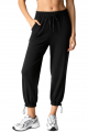 Black Loose Fit Yoga Sweatpants with Drawstring